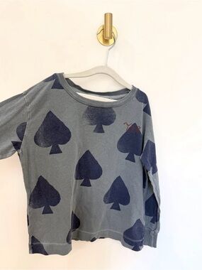 The Animals Observatory Long Sleeve Shirt with Navy Spade Print